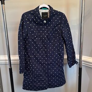 Talbots Navy Polka Dot Coat